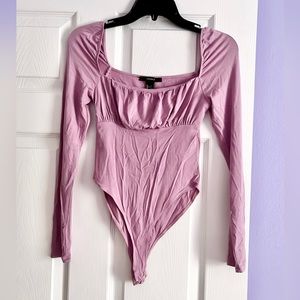 Forever 21 Lavender Long Sleeve Bodysuit NWOT